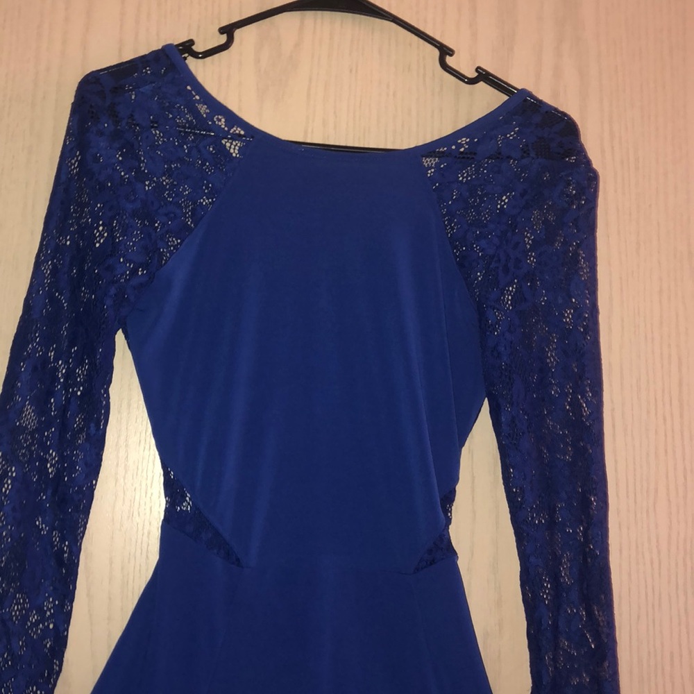 H&M blue lacey short dress